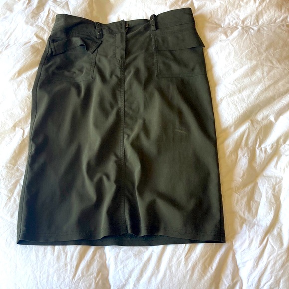 Dex army green pencil skirt - Picture 1 of 5